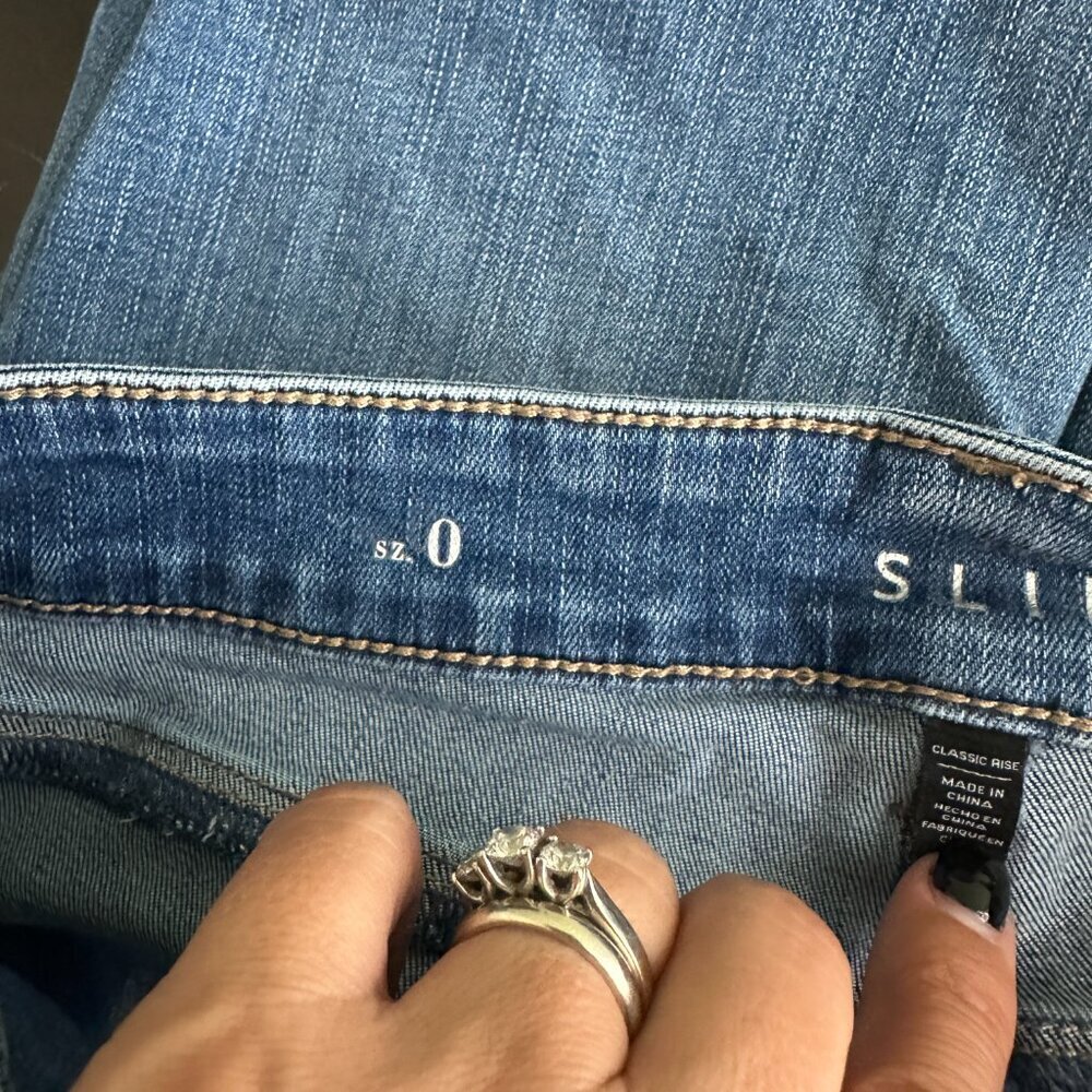 2/$30 White House Black Market Classic Mid-rise Slim Patched Jeans 0 #A0753 - Picture 6 of 9